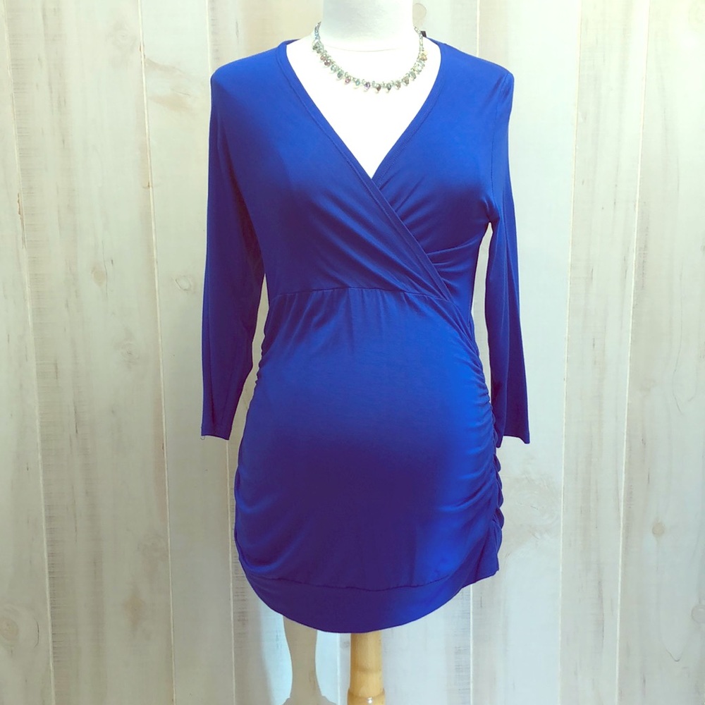 NEW maternity- Lilac Clothing- Royal blue top- XL